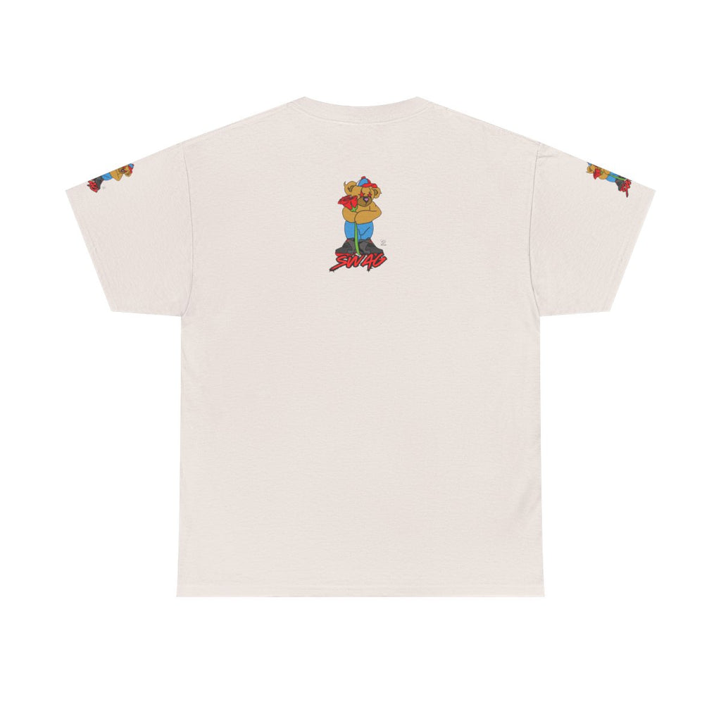 SWAG Love Designer Hip Rose Bear Unisex Heavy Cotton Tee by GT Artland