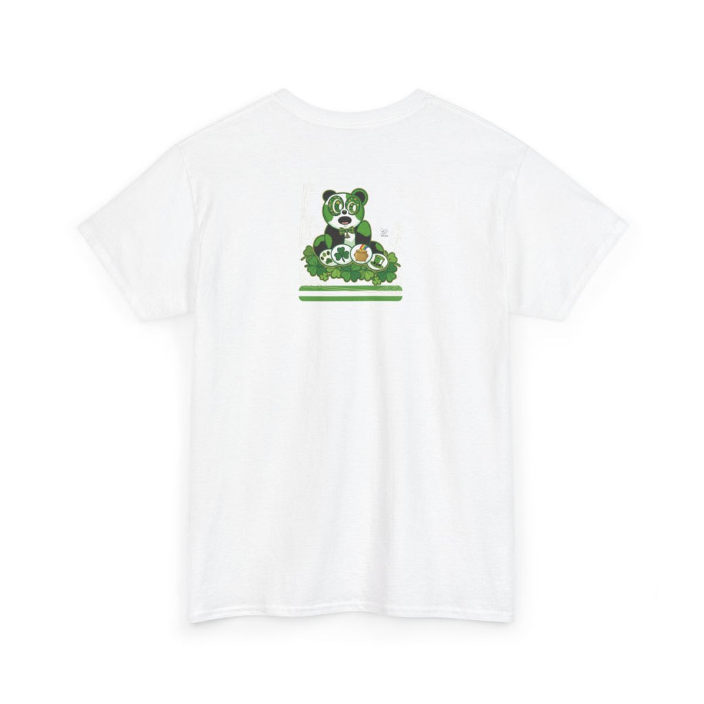 LUCKY CHARM URBAN PANDA GT Green Stripe Designer Edition Unisex Heavy Cotton Tee by GT Artland