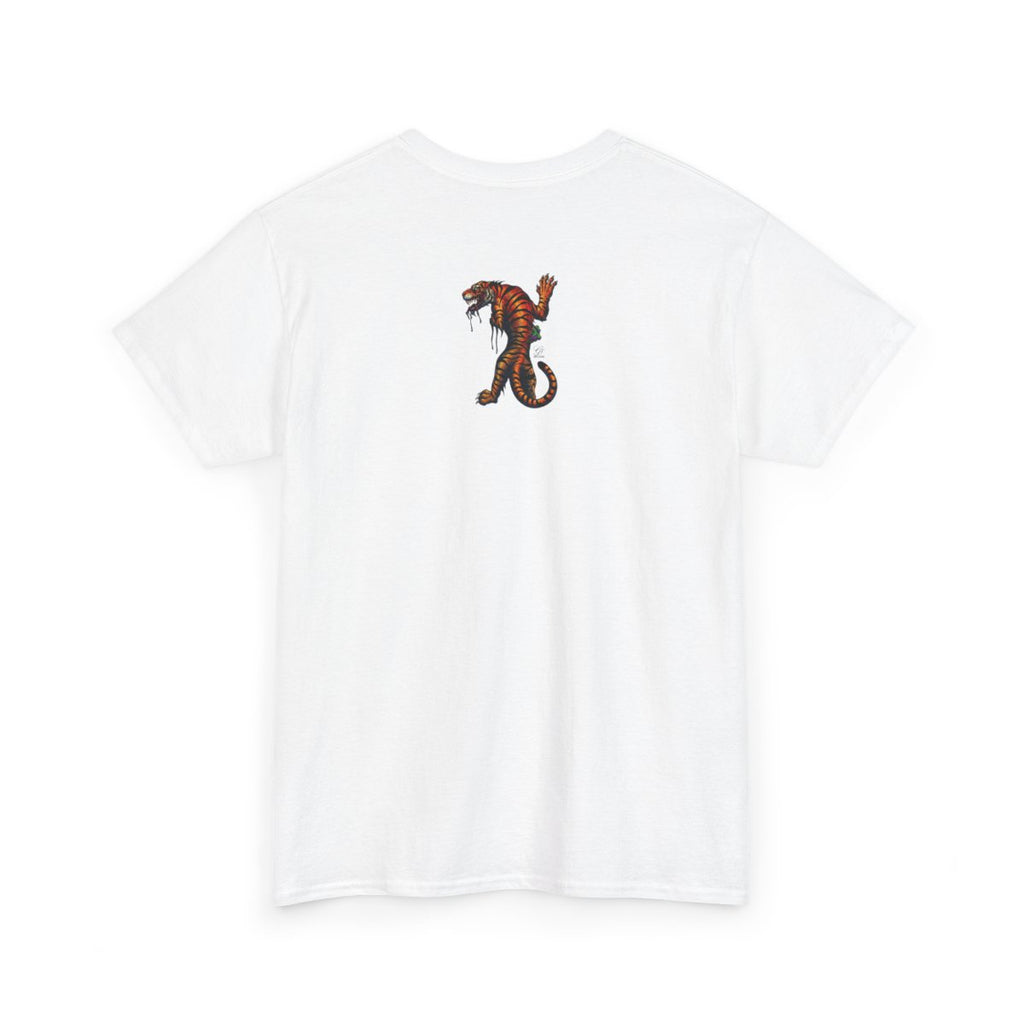 Tiger Spirit Urban Tattoo Style Unisex Heavy Cotton Tee by GT Artland