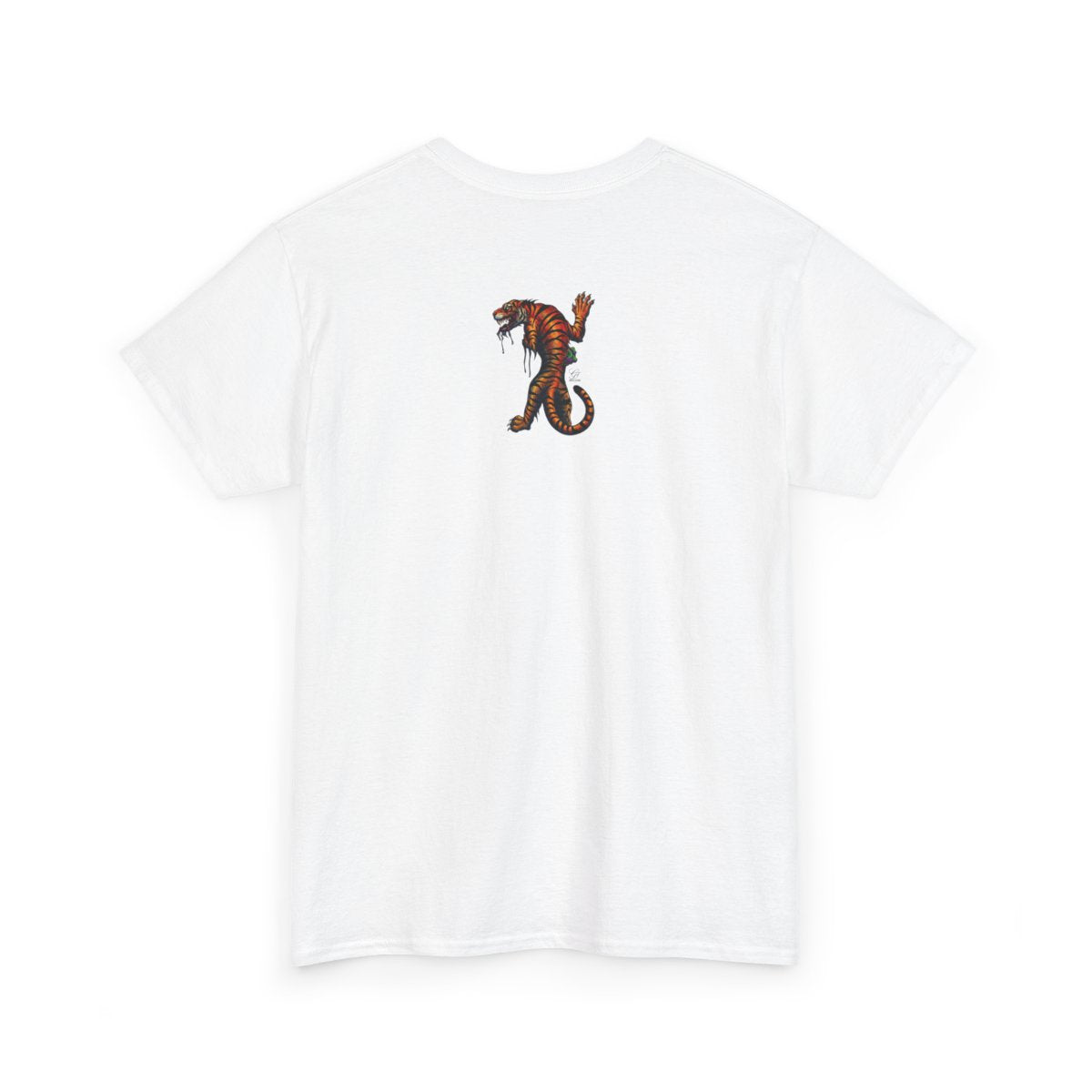 Tiger Spirit Urban Tattoo Style Unisex Heavy Cotton Tee by GT Artland