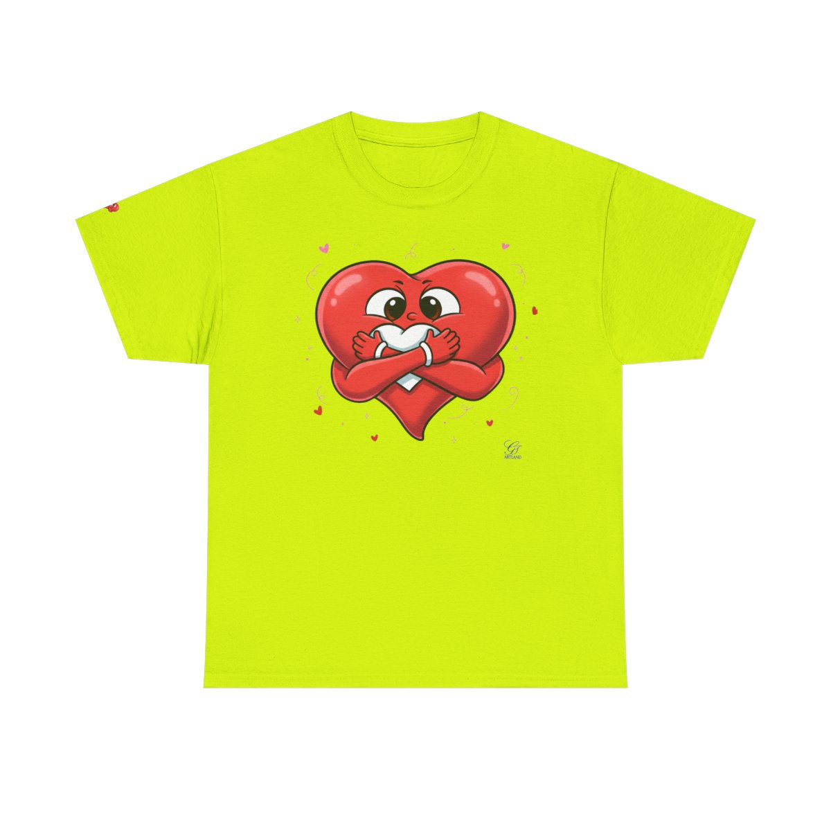 Cute Heart Holding Heart Unisex Heavy Cotton Tee by GT Artland
