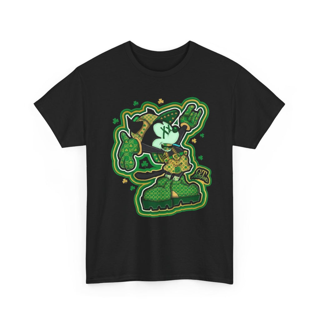 Lucky Charm Urban Irish Urban Mickey Designer Unisex Heavy Cotton Tee by GT Artland