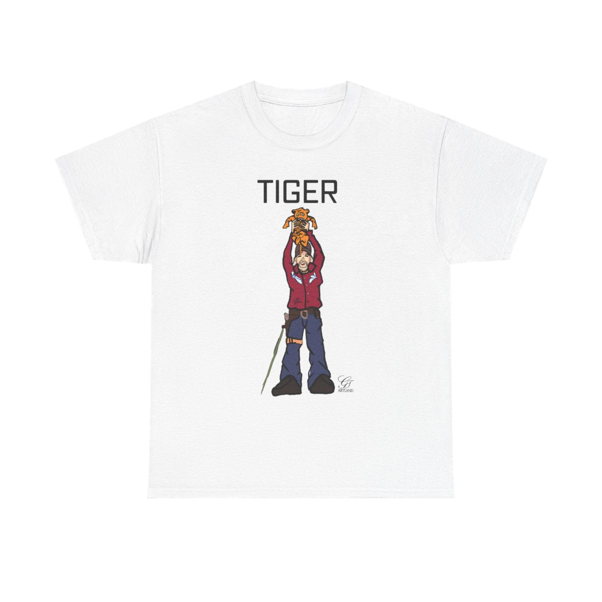 Tiger King Urban Toon Designer Edition Unisex Heavy Cotton Tee BY GT ARTLAND