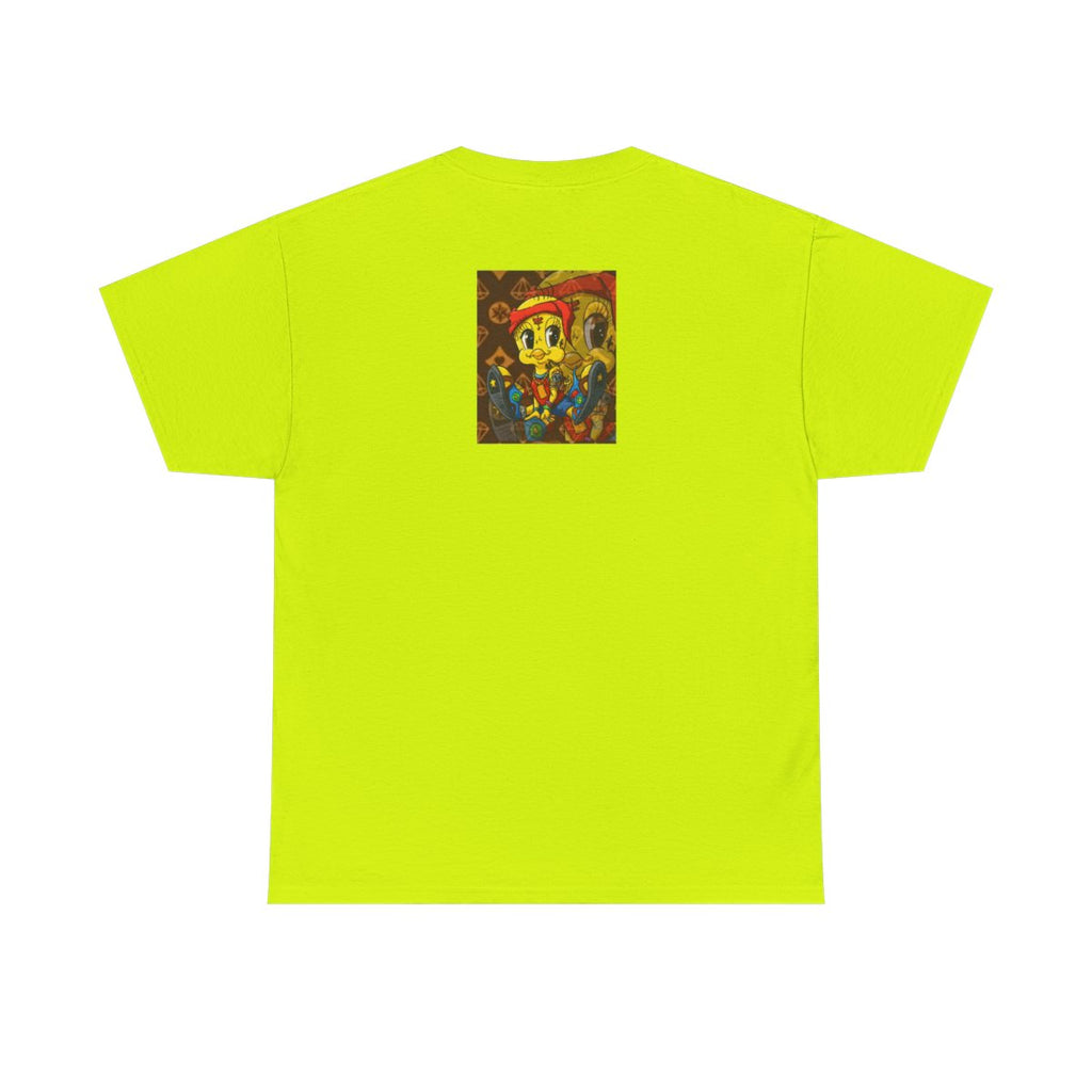 Red Bandana Ghetto Tweet Bird Unisex style Heavy Cotton Tee BY GT ARTLAND