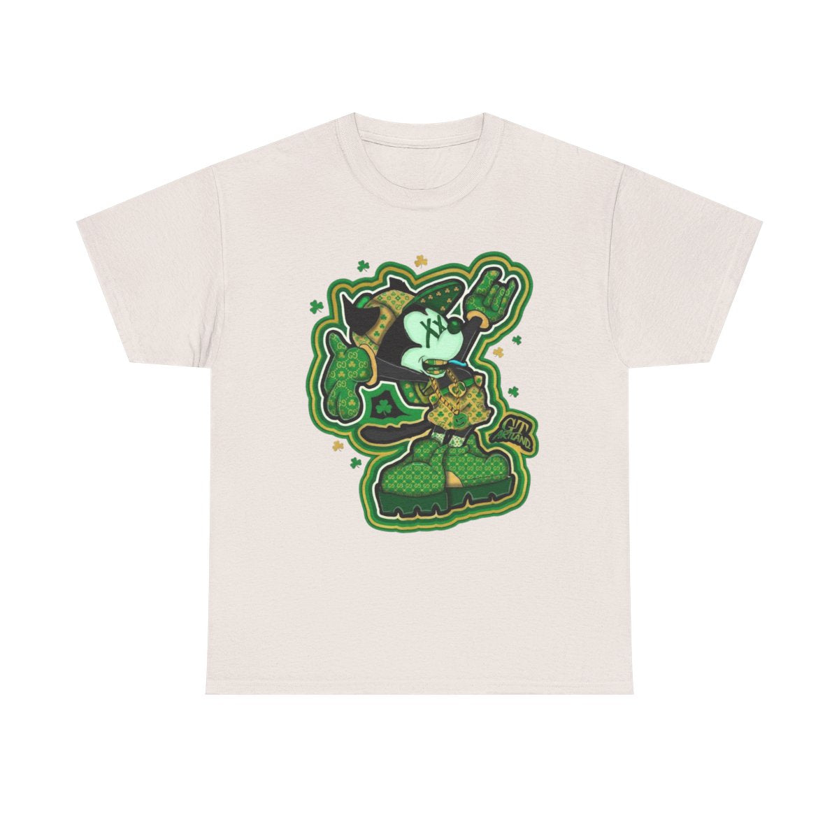 Lucky Charm Urban Irish Urban Mickey Designer Unisex Heavy Cotton Tee by GT Artland