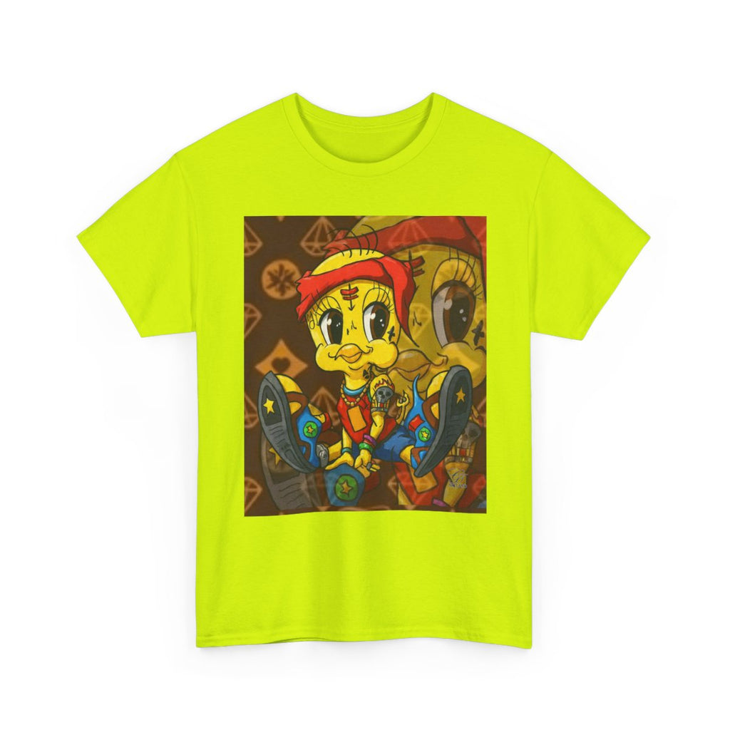 Red Bandana Ghetto Tweet Bird Unisex style Heavy Cotton Tee BY GT ARTLAND