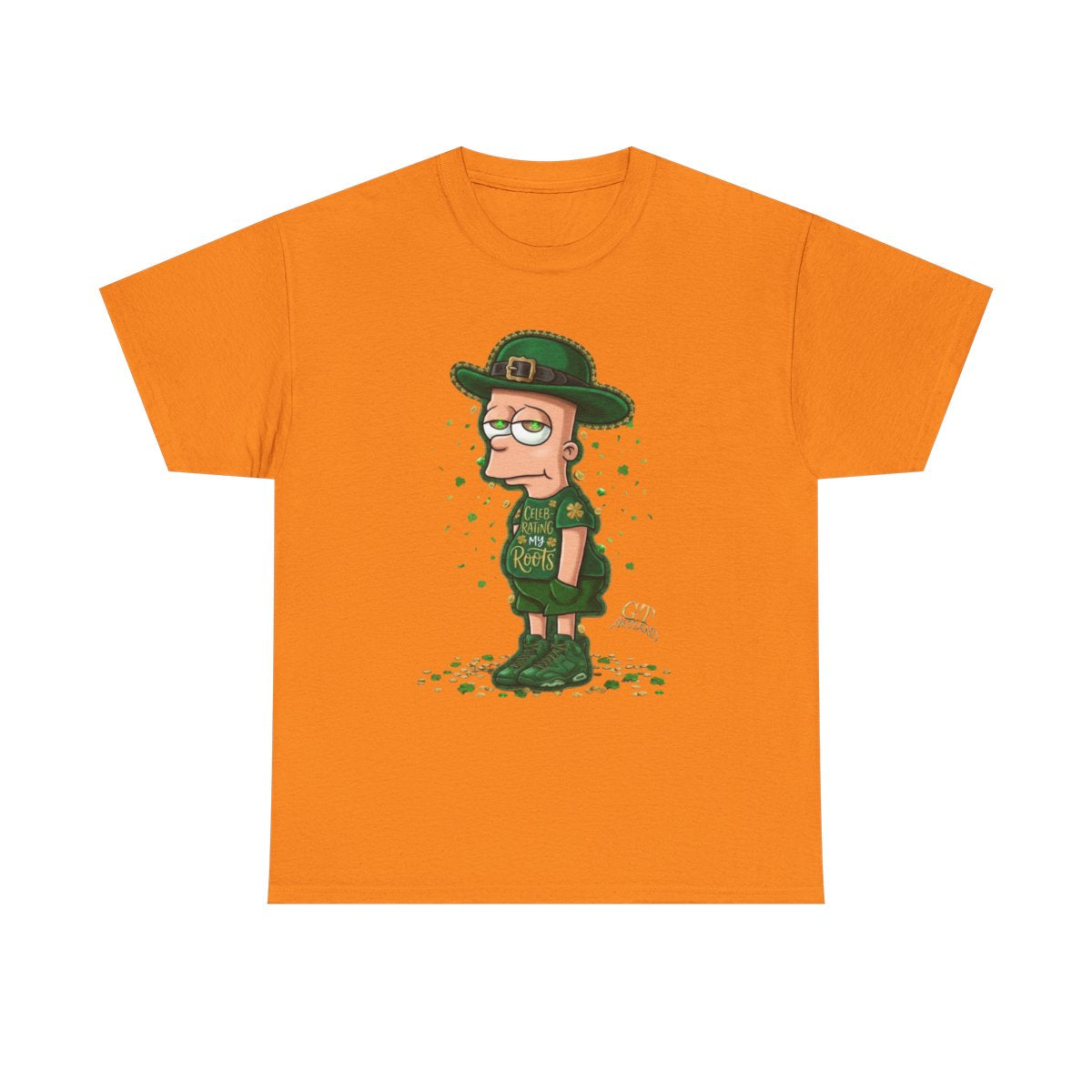 Lucky Charm Urban Irish Bart Designer St Patrick's Day Theme Unisex Heavy Cotton Tee by GT Artland