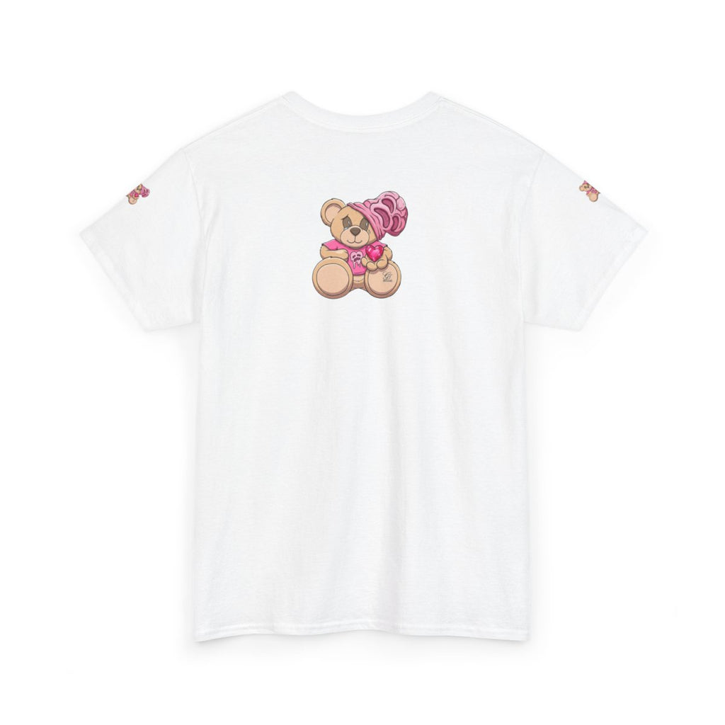 Pink Teddy Bear Goon with Heart Designer Unisex Heavy Cotton Tee by GT Artland