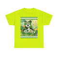 LUCKY CHARM URBAN PANDA GT Green Stripe abstract Designe Edition Unisex Heavy Cotton Tee by GT Artland