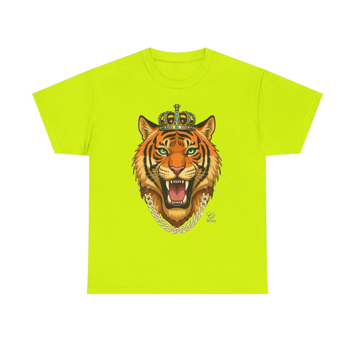 King Tiger GT Designer Unisex Heavy Cotton Tee BY GT ARTLAND