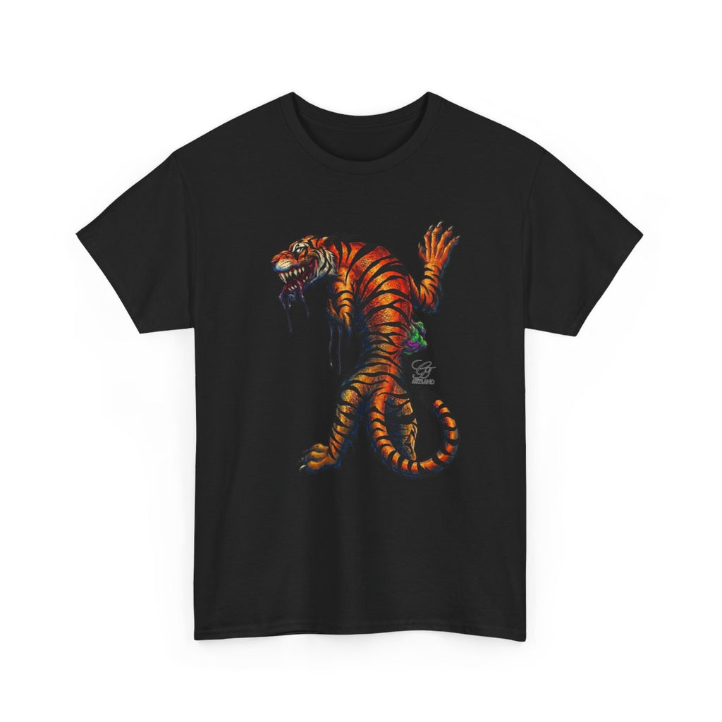 Tiger Spirit Urban Tattoo Style Unisex Heavy Cotton Tee by GT Artland