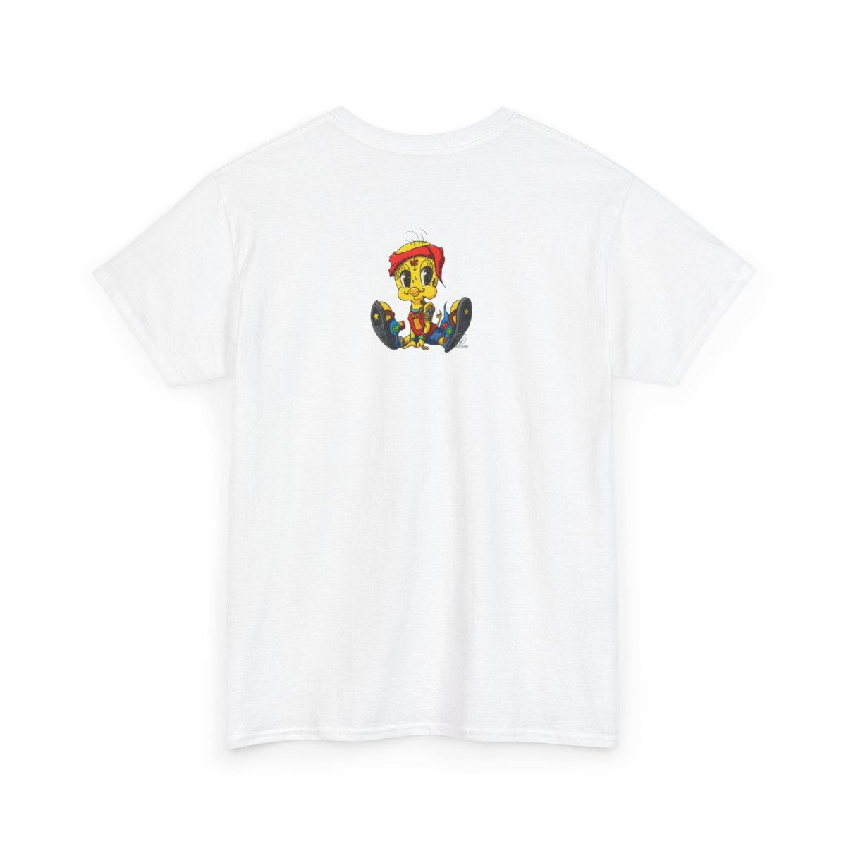 Red Bandana Ghetto Tweet Bird Designer Unisex style Heavy Cotton Tee BY GT ARTLAND