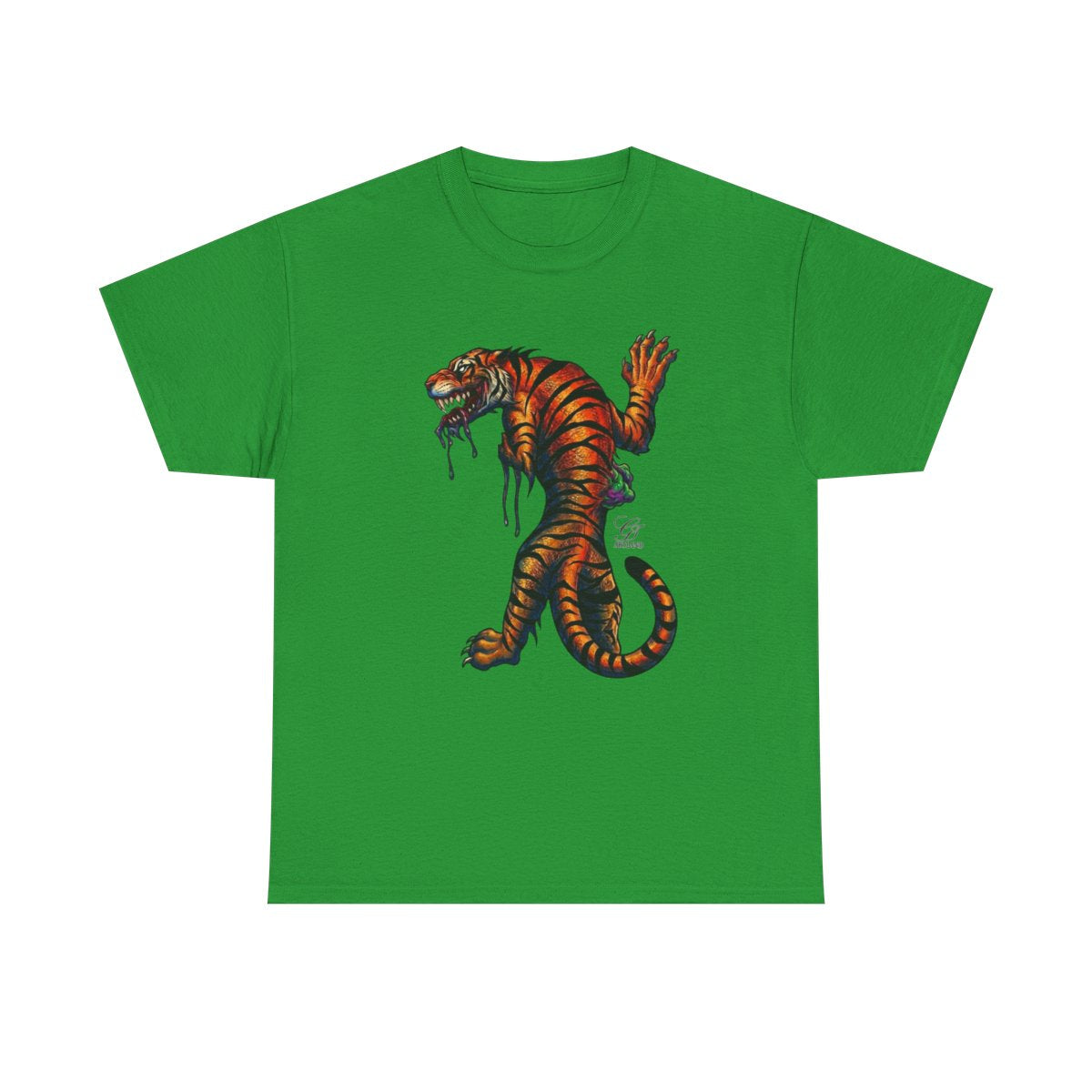 Tiger Spirit Urban Tattoo Style Unisex Heavy Cotton Tee by GT Artland