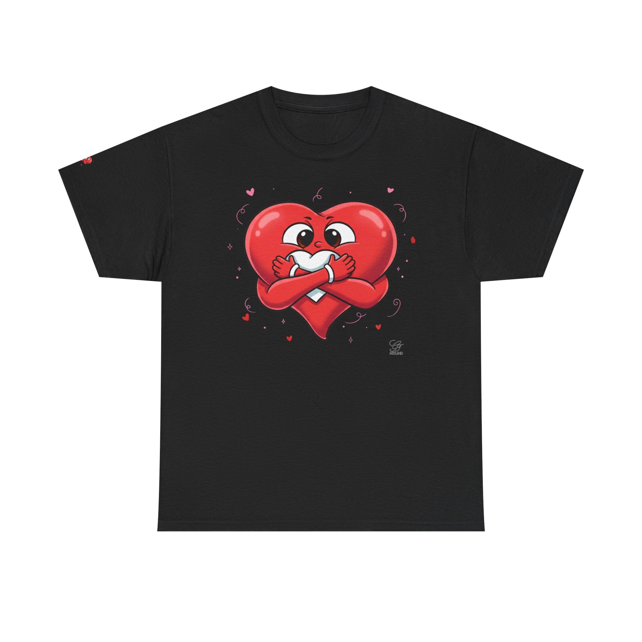 Cute Heart Holding Heart Unisex Heavy Cotton Tee by GT Artland