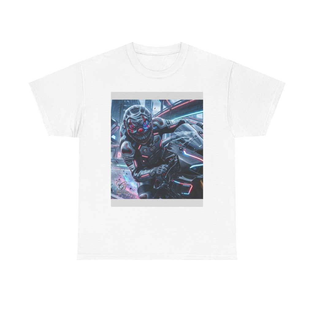 Killa Clown GT Futuristic Super Biker Race Games Unisex Heavy Cotton Tee by GT Artland