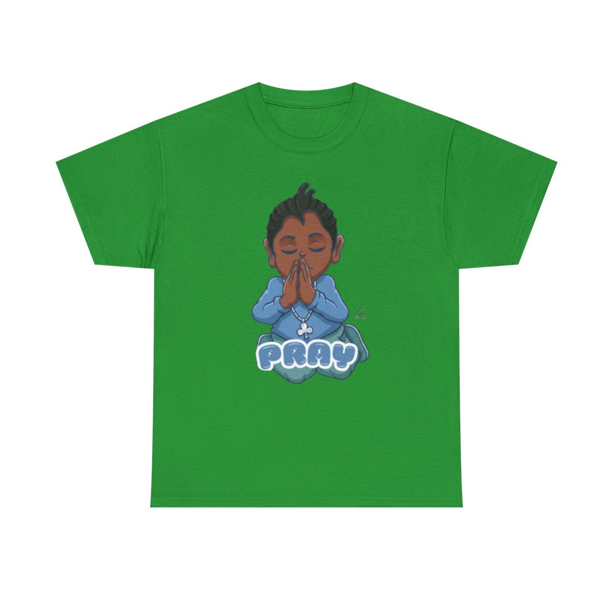 Pray Original Ebony Designer Unisex Heavy Cotton Tee by GT Artland