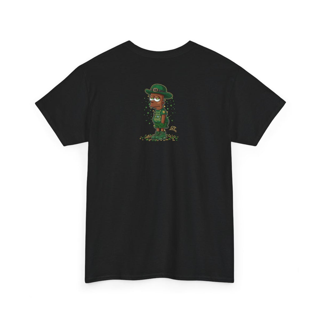 Lucky Charm Urban Irish Ebony bart Designer St Patrick's Day Theme Unisex Heavy Cotton Tee by GT Artland