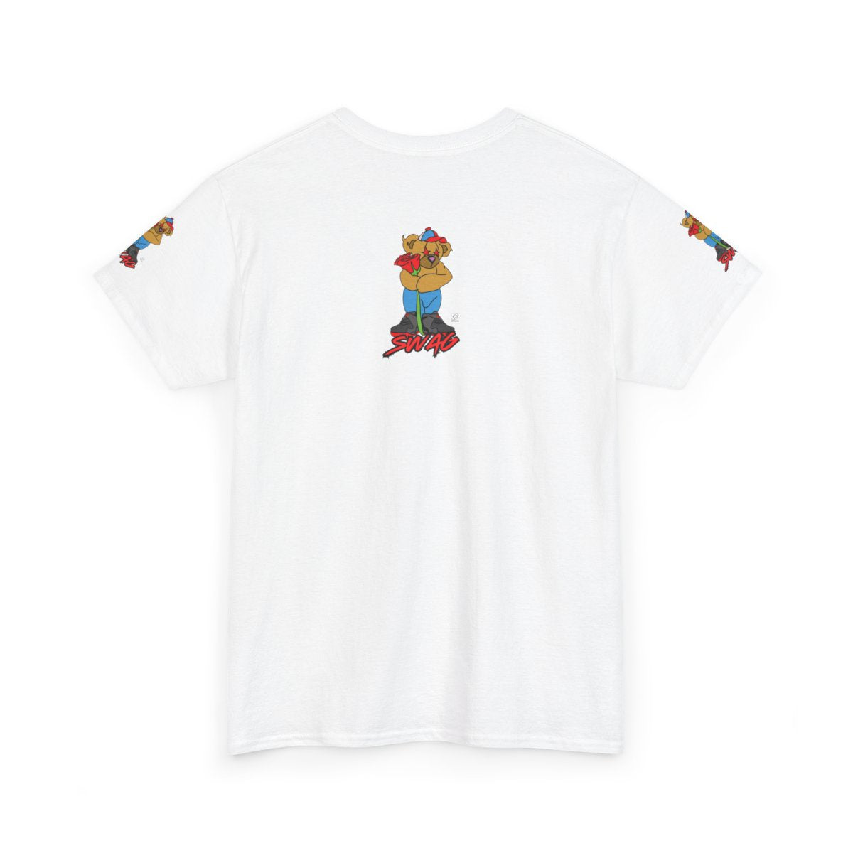SWAG Love Designer Hip Rose Bear Unisex Heavy Cotton Tee by GT Artland