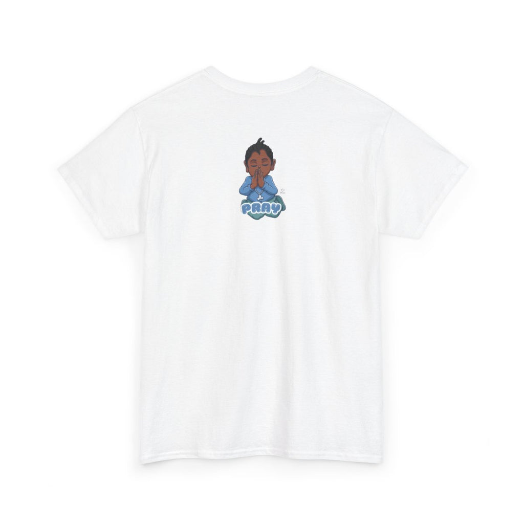 Pray Original Ebony Designer Unisex Heavy Cotton Tee by GT Artland