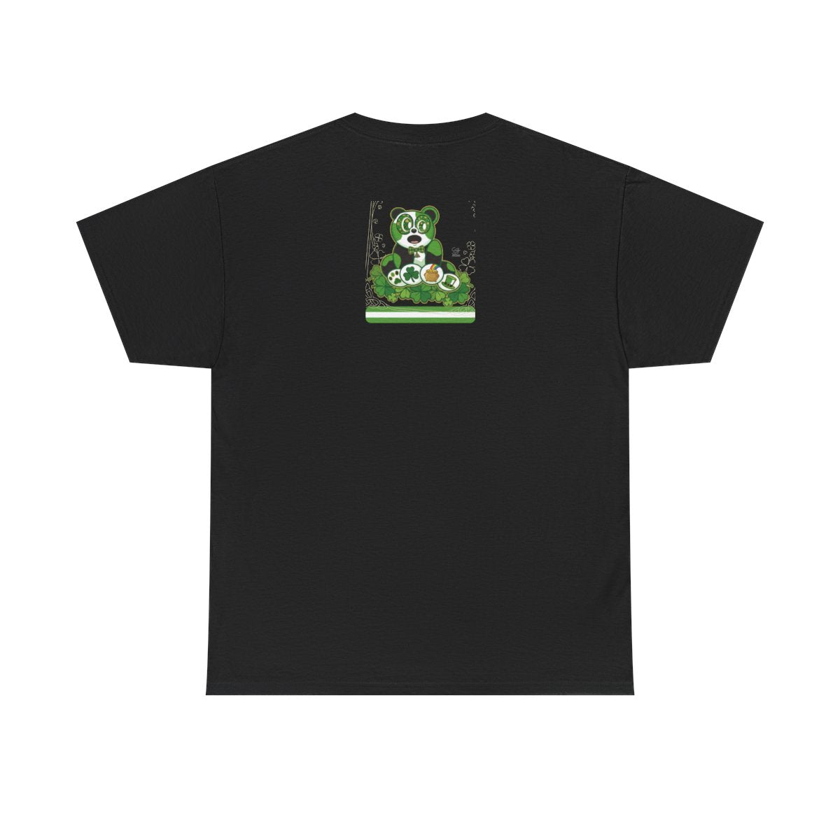 LUCKY CHARM URBAN PANDA GT Green Stripe Designer Edition Unisex Heavy Cotton Tee by GT Artland
