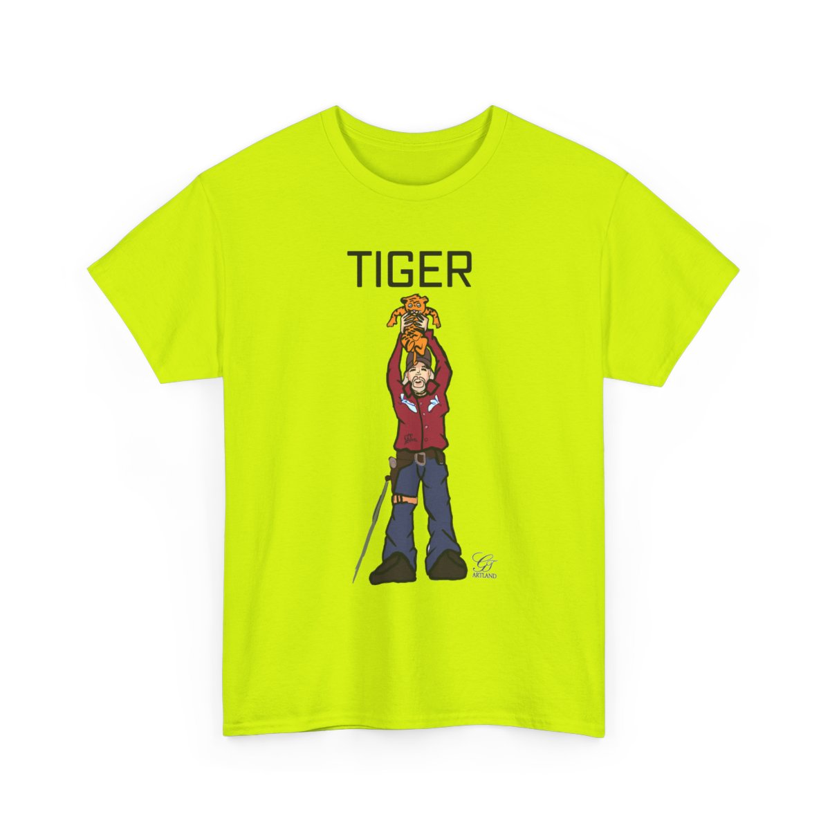 Tiger King Urban Toon Designer Edition Unisex Heavy Cotton Tee BY GT ARTLAND