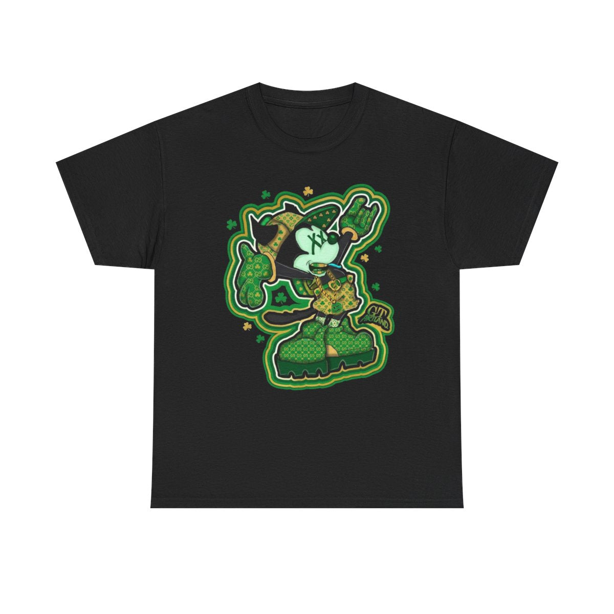 Lucky Charm Urban Irish Urban Mickey Designer Unisex Heavy Cotton Tee by GT Artland