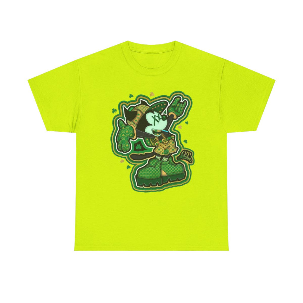 Lucky Charm Urban Irish Urban Mickey Designer Unisex Heavy Cotton Tee by GT Artland