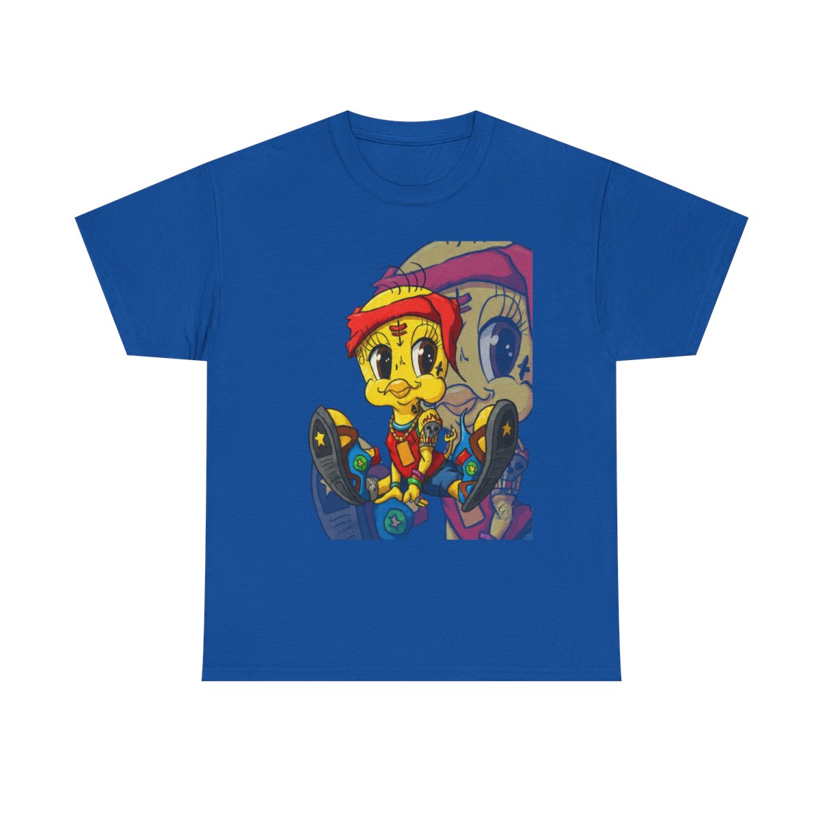 Red Bandana Ghetto Tweet Bird Designer Unisex style Heavy Cotton Tee BY GT ARTLAND