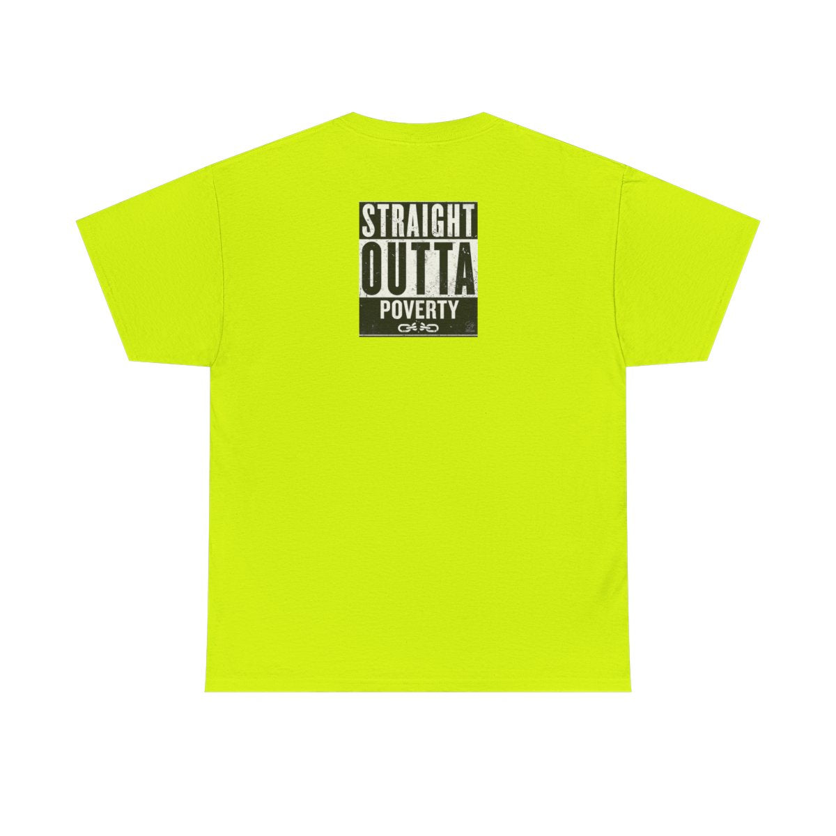 Straight Outta Poverty URBAN GRAPHIC Designer Unisex Heavy Cotton Tee BY GT ARTLAND