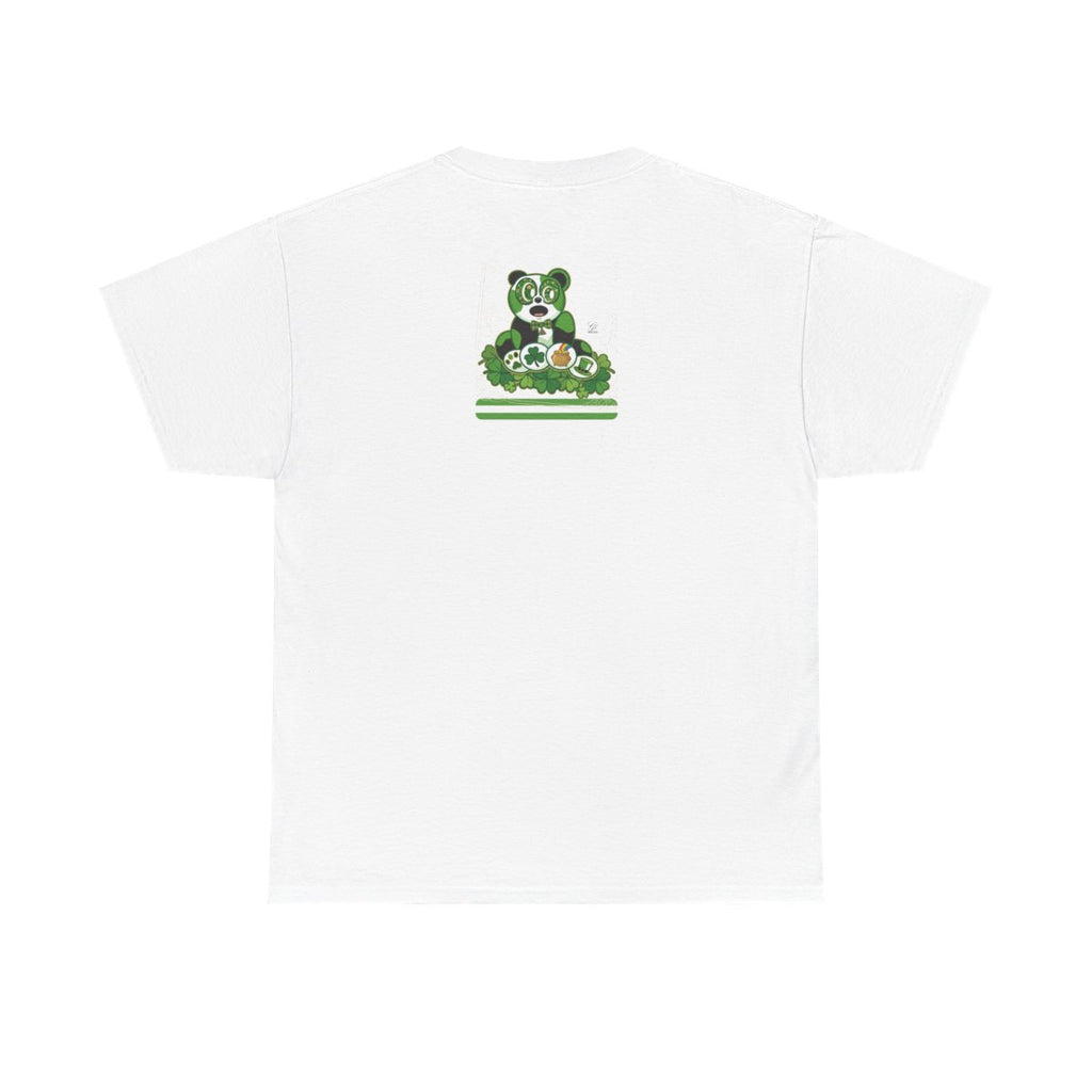 LUCKY CHARM URBAN PANDA GT Green Stripe Designer Edition Unisex Heavy Cotton Tee by GT Artland