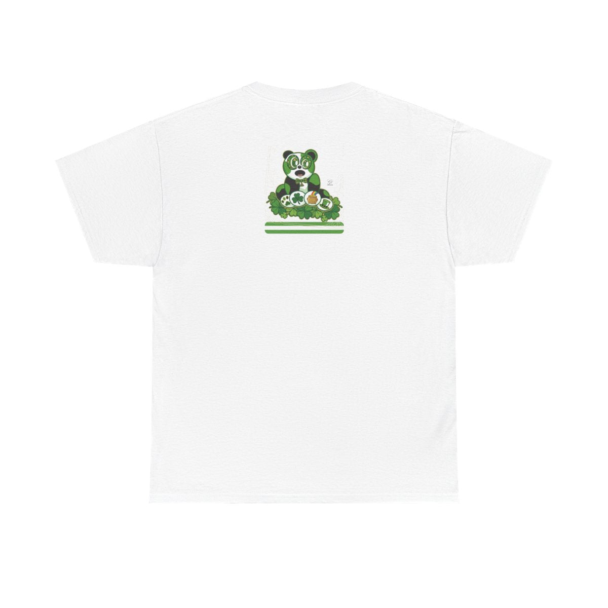 LUCKY CHARM URBAN PANDA GT Green Stripe Designer Edition Unisex Heavy Cotton Tee by GT Artland