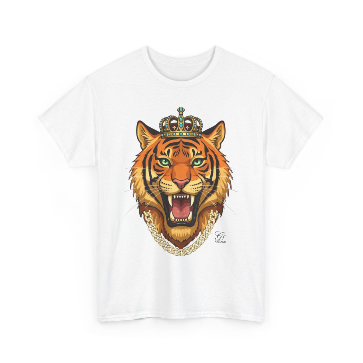 King Tiger GT Designer Unisex Heavy Cotton Tee BY GT ARTLAND