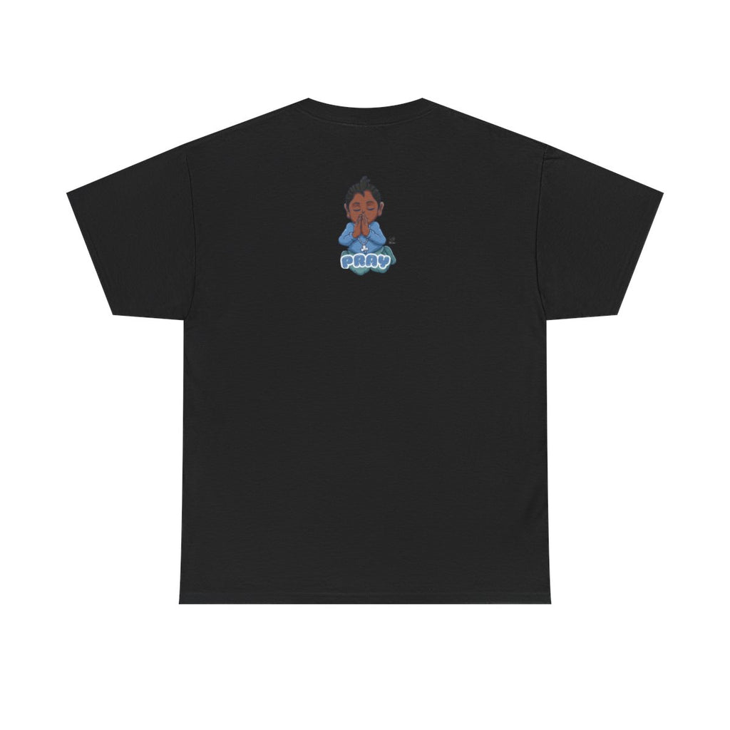 Pray Original Ebony Designer Unisex Heavy Cotton Tee by GT Artland