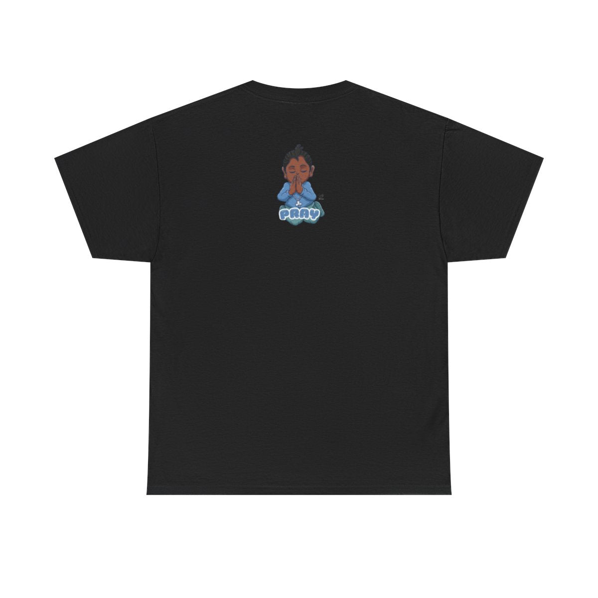 Pray Original Ebony Designer Unisex Heavy Cotton Tee by GT Artland