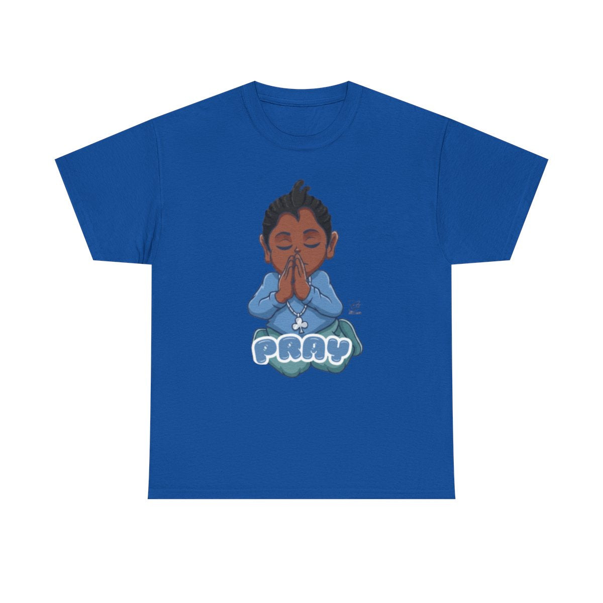 Pray Original Ebony Designer Unisex Heavy Cotton Tee by GT Artland