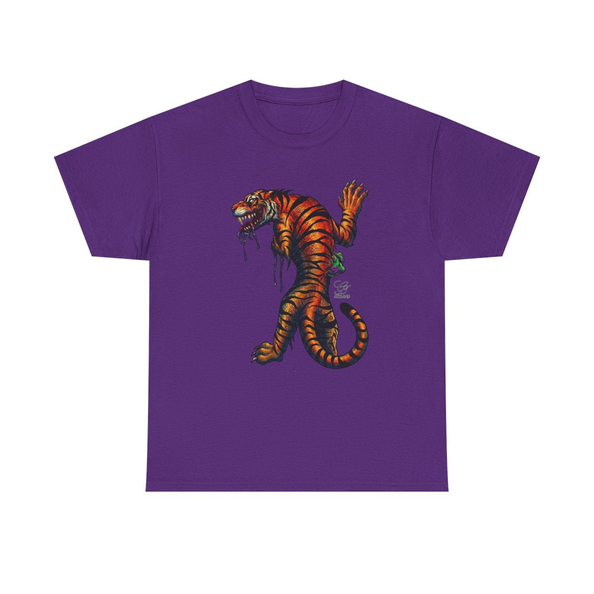 Tiger Spirit Urban Tattoo Style Unisex Heavy Cotton Tee by GT Artland