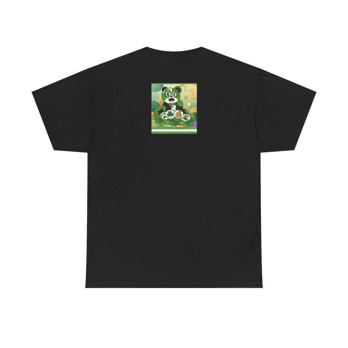 LUCKY CHARM URBAN PANDA GT Green Stripe abstract Designe Edition Unisex Heavy Cotton Tee by GT Artland