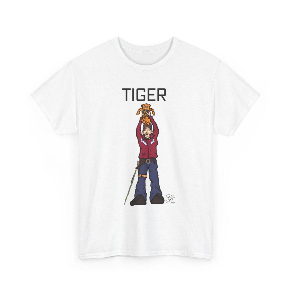 Tiger King Urban Toon Designer Edition Unisex Heavy Cotton Tee BY GT ARTLAND