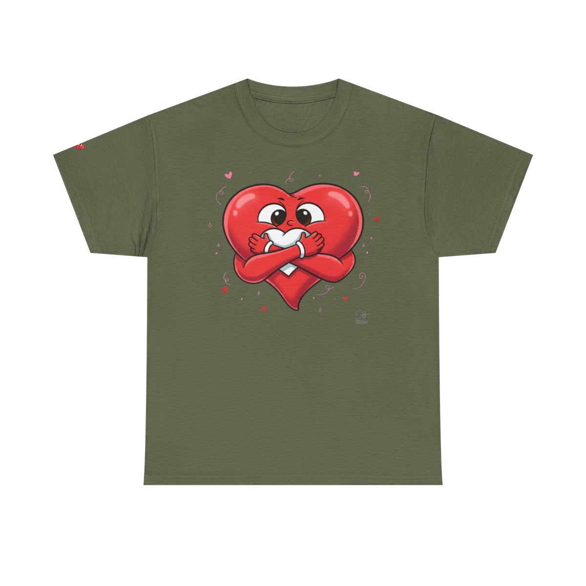 Cute Heart Holding Heart Unisex Heavy Cotton Tee by GT Artland