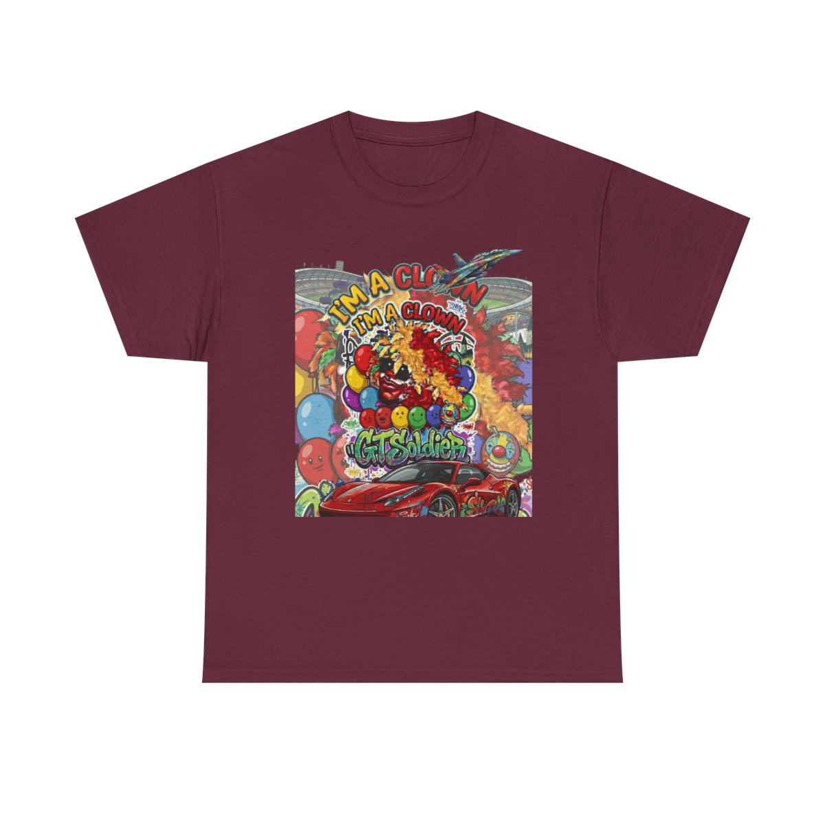GT Soldier "Im a Clown" Unisex Heavy Cotton Tee by GT Artland