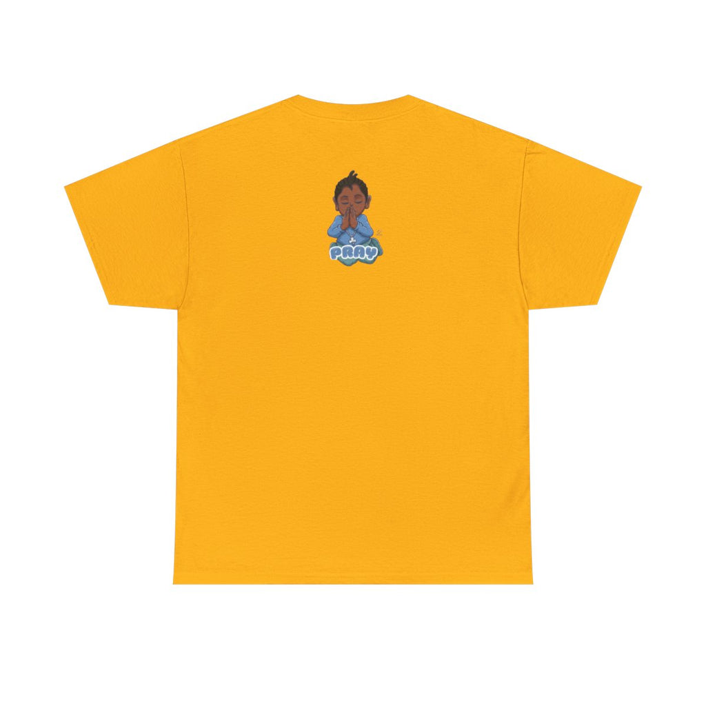 Pray Original Ebony Designer Unisex Heavy Cotton Tee by GT Artland