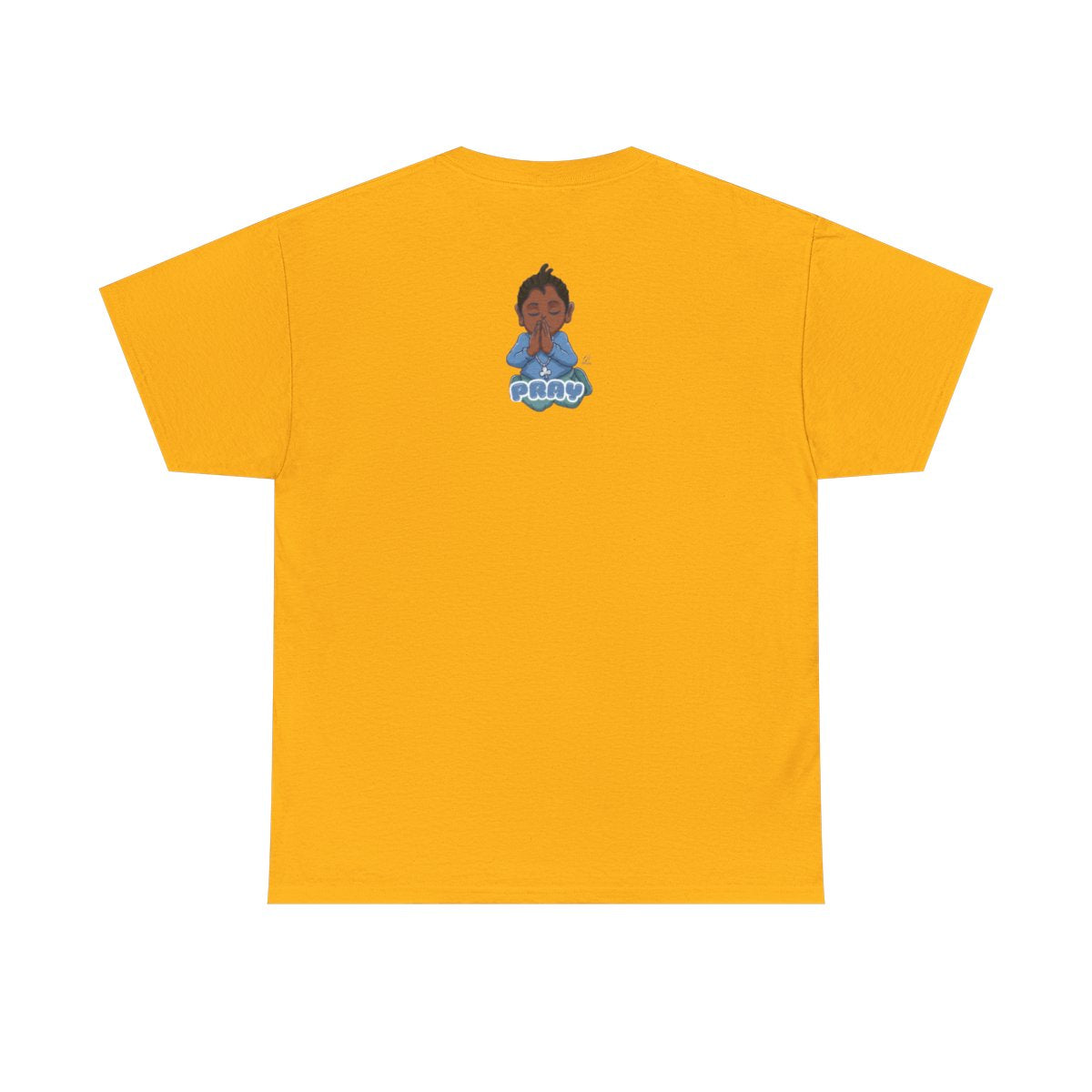 Pray Original Ebony Designer Unisex Heavy Cotton Tee by GT Artland