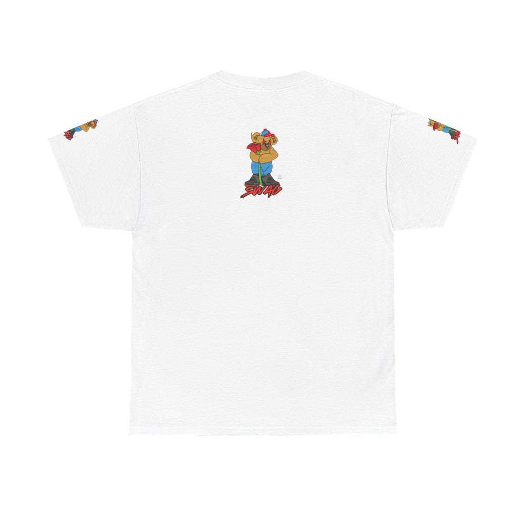 SWAG Love Designer Hip Rose Bear Unisex Heavy Cotton Tee by GT Artland