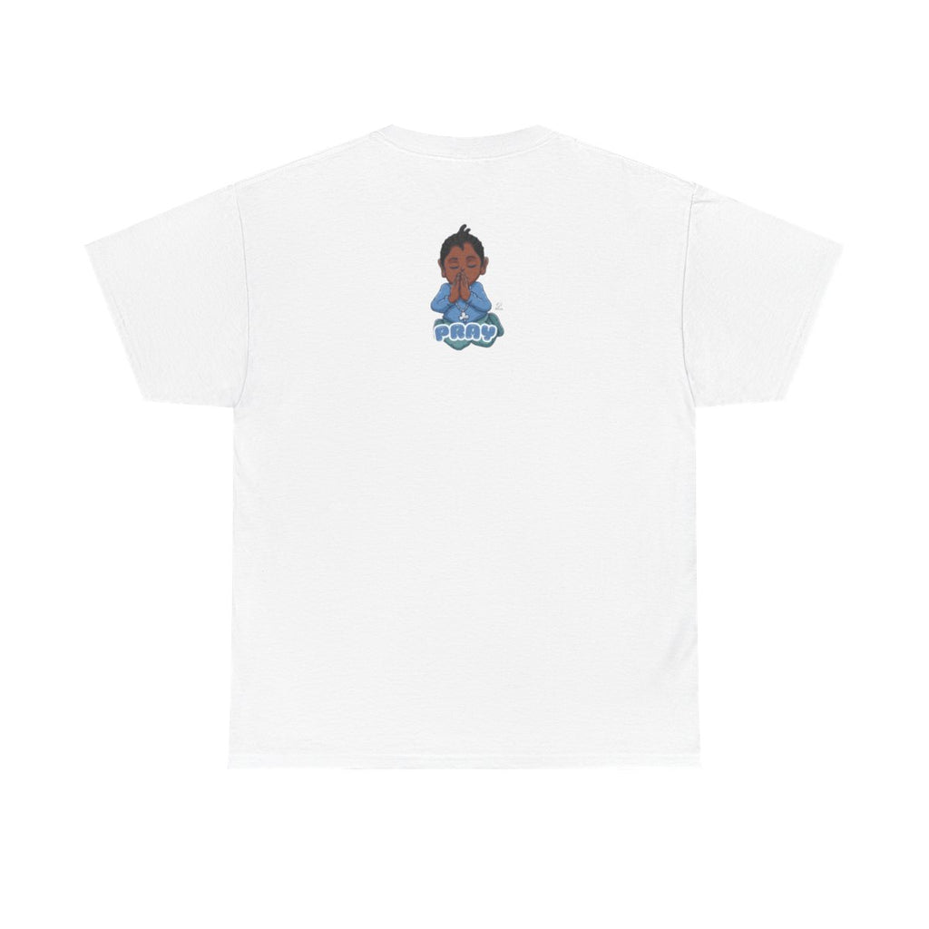 Pray Original Ebony Designer Unisex Heavy Cotton Tee by GT Artland