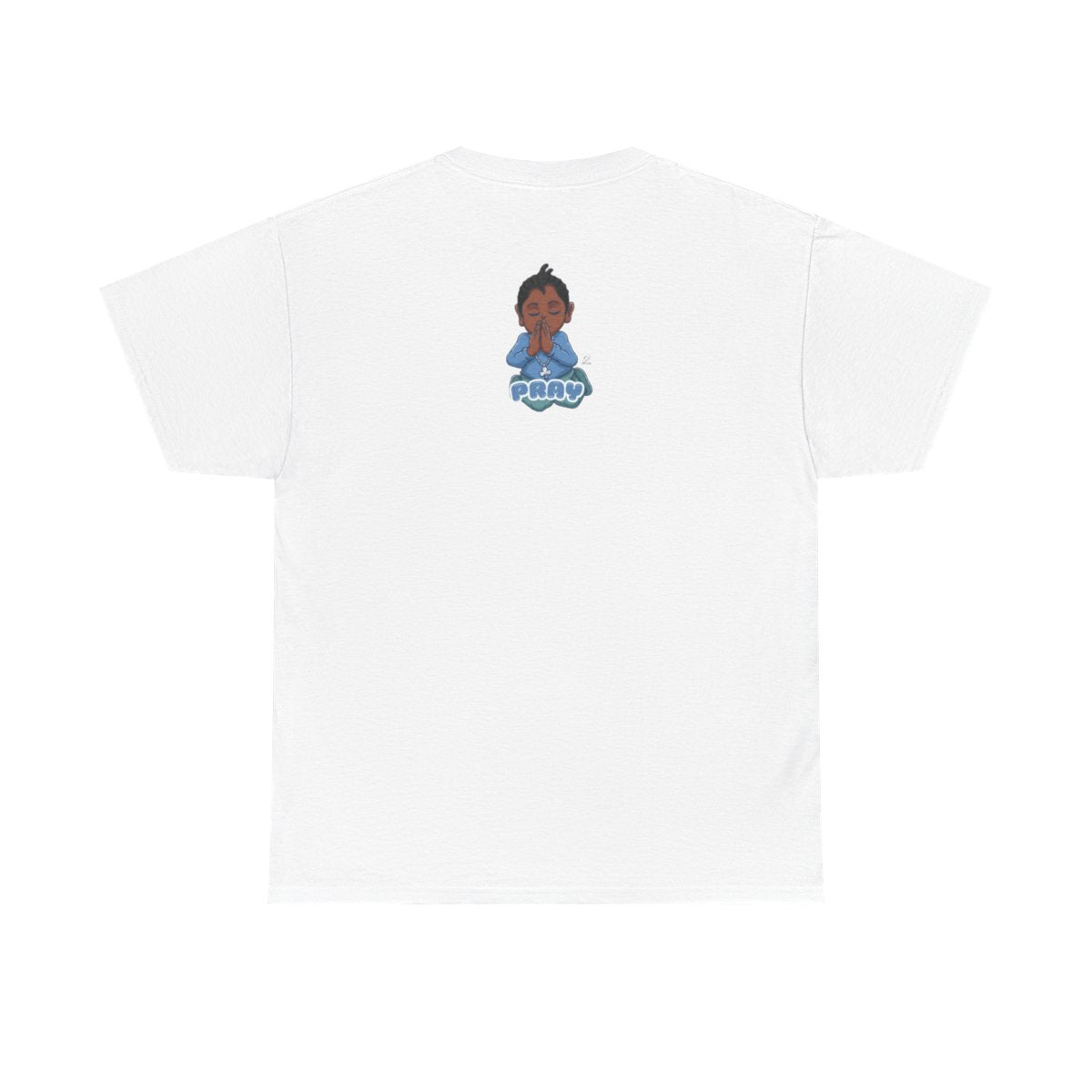 Pray Original Ebony Designer Unisex Heavy Cotton Tee by GT Artland