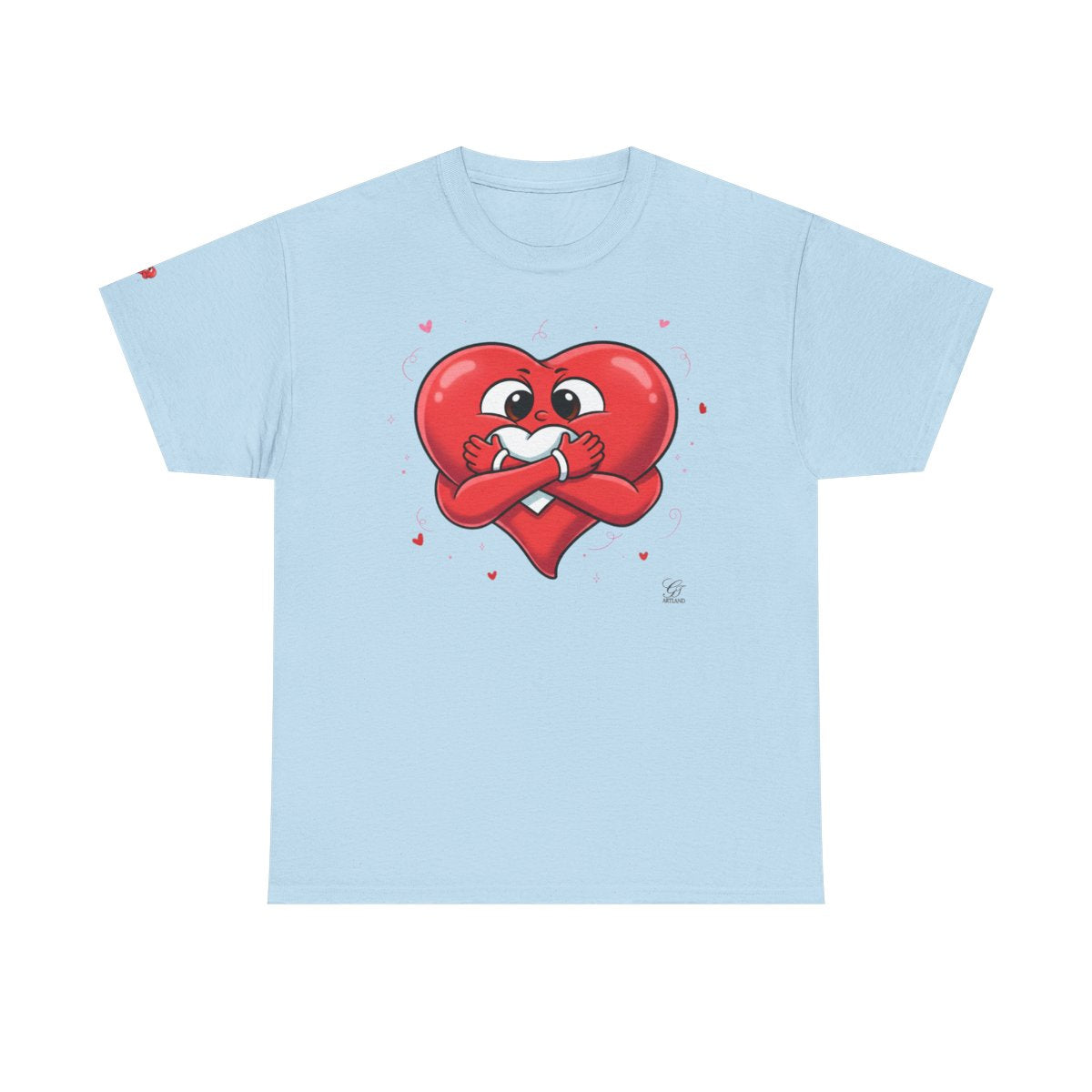 Cute Heart Holding Heart Unisex Heavy Cotton Tee by GT Artland