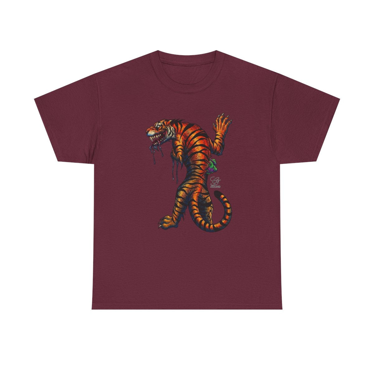 Tiger Spirit Urban Tattoo Style Unisex Heavy Cotton Tee by GT Artland