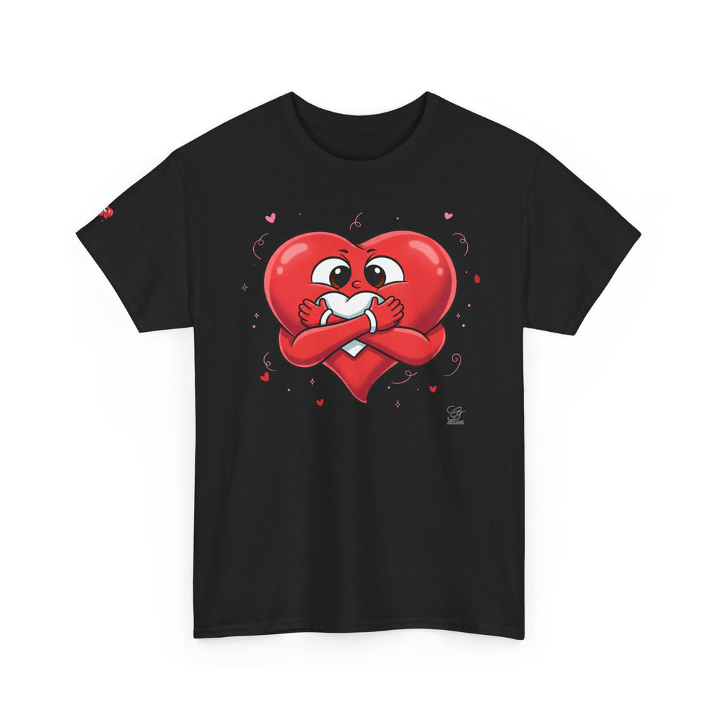 Cute Heart Holding Heart Unisex Heavy Cotton Tee by GT Artland