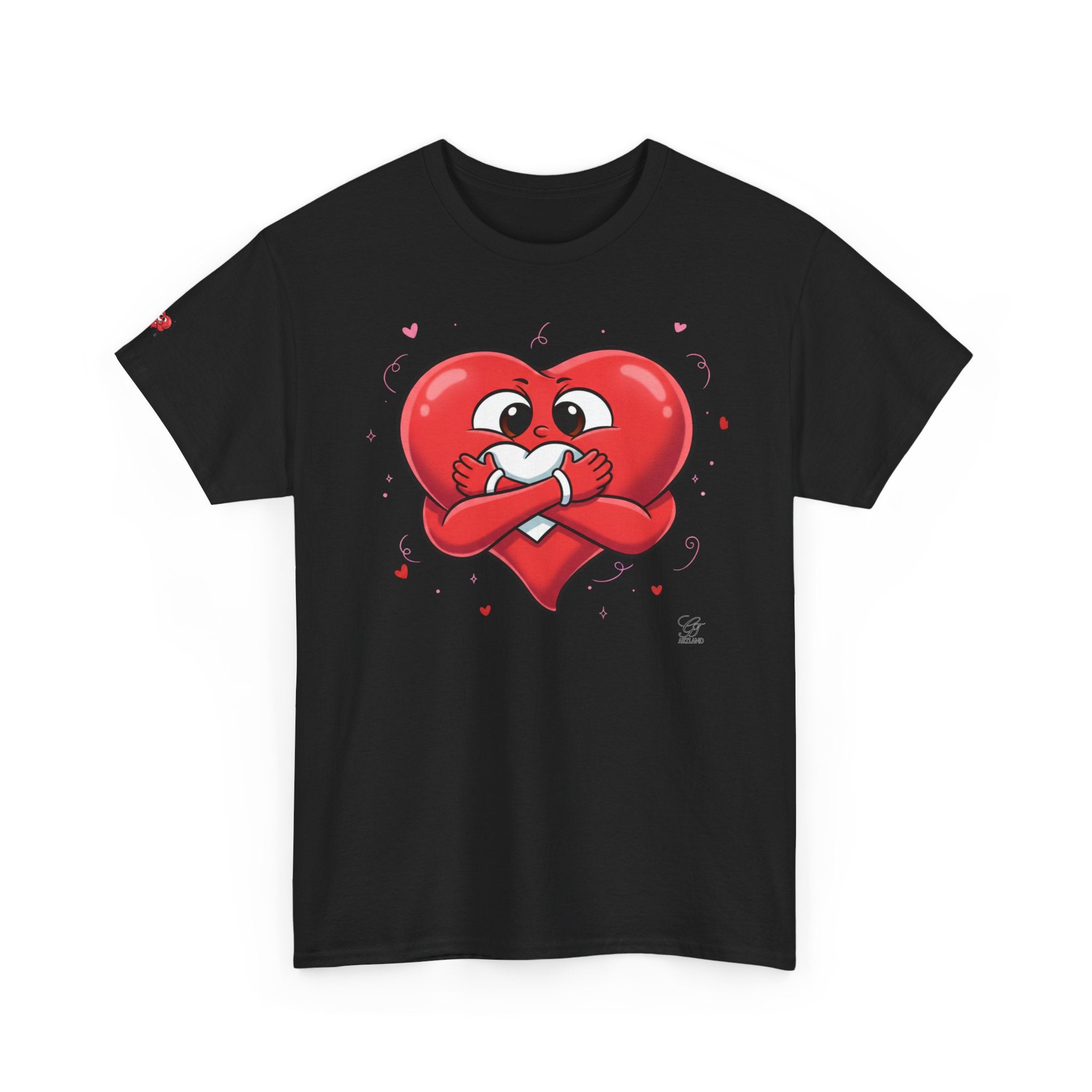 Cute Heart Holding Heart Unisex Heavy Cotton Tee by GT Artland