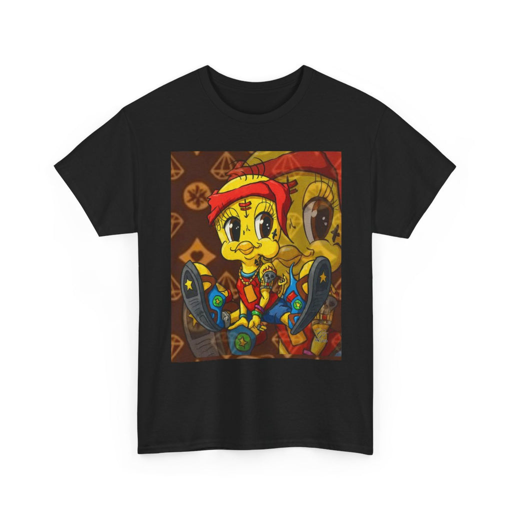 Red Bandana Ghetto Tweet Bird Unisex style Heavy Cotton Tee BY GT ARTLAND